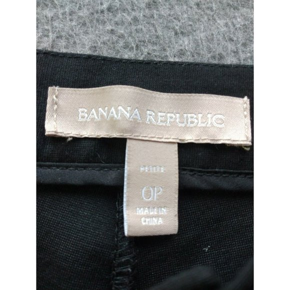 Banana Republic Pants Womens Sz 0 P Petite Black Nylon Faux Leather Leggings - Picture 3 of 12